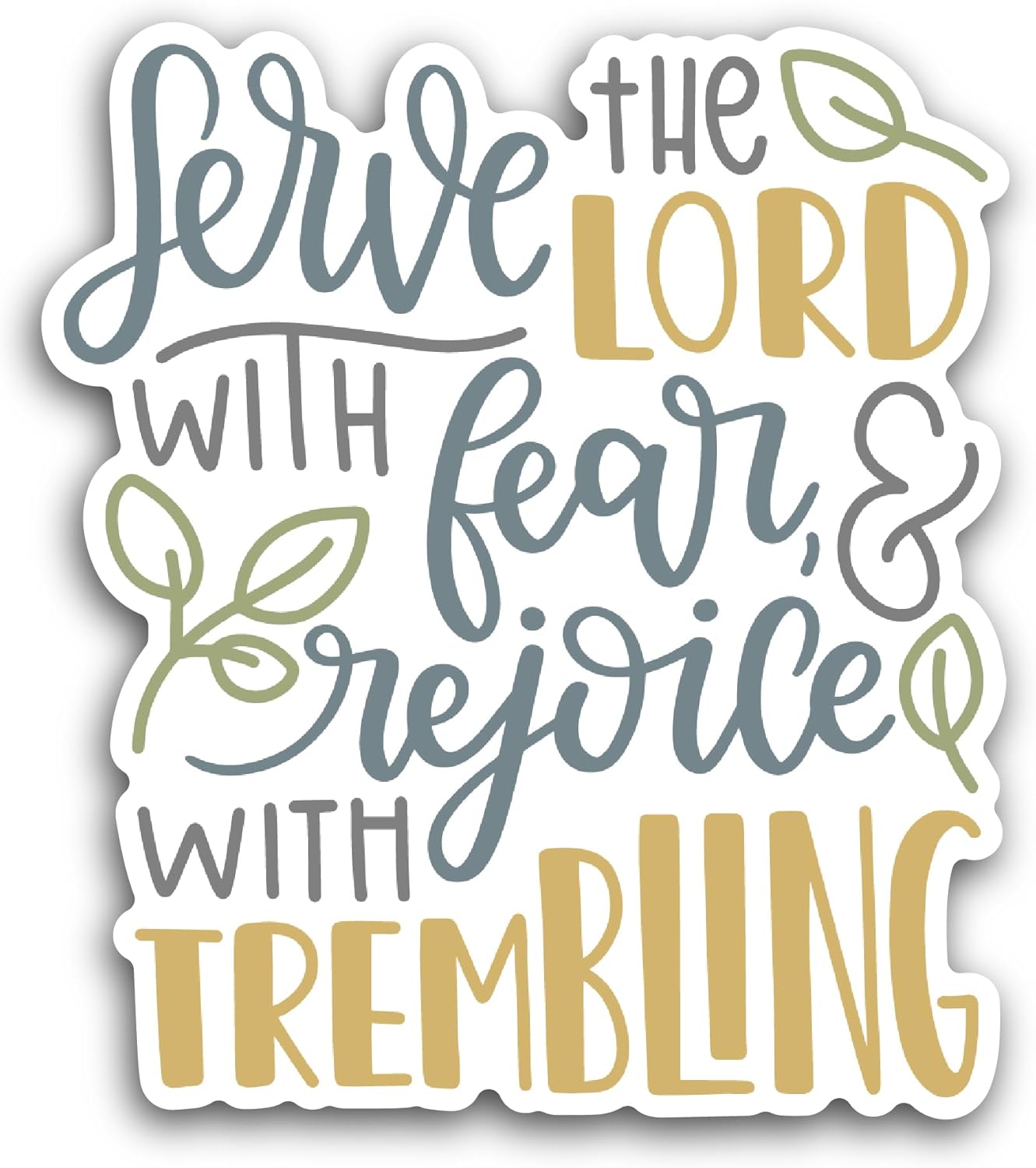 2 (Pieces) 3" and 5" Love The Lord Sticker, Waterproof Vinyl Decals for Many Purpose Like Cars, Trucks, Laptops, Phones, Windows and More