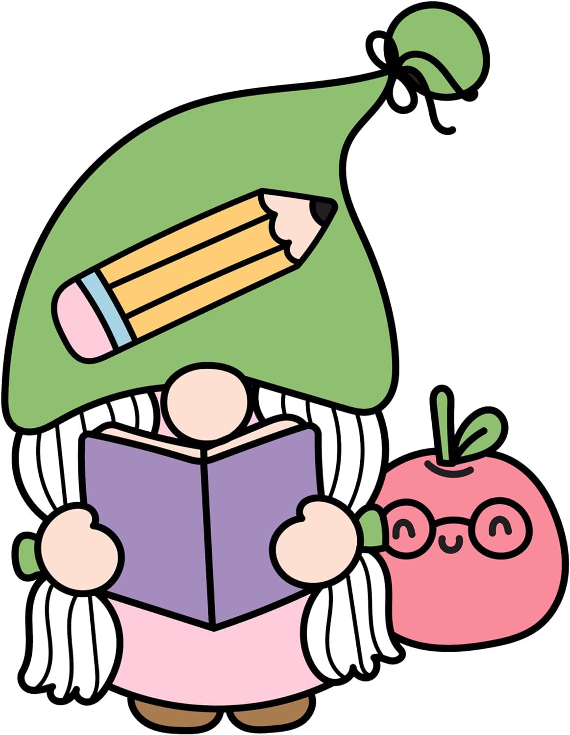 Inspirational Quote "Gnome Reading The Book" Motivational Sticker Vinyl Decal Motivation Stickers- 5" Vinyl Sticker Waterproof