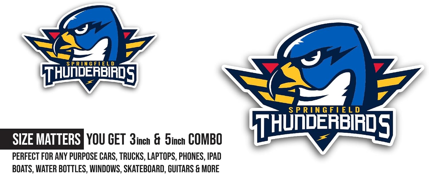 2 (Pieces) 3" and 5" Thunderb1rds Sticker, Waterproof Vinyl Decals for Many Purpose Like Cars, Trucks, Laptops, Phones, Windows and More