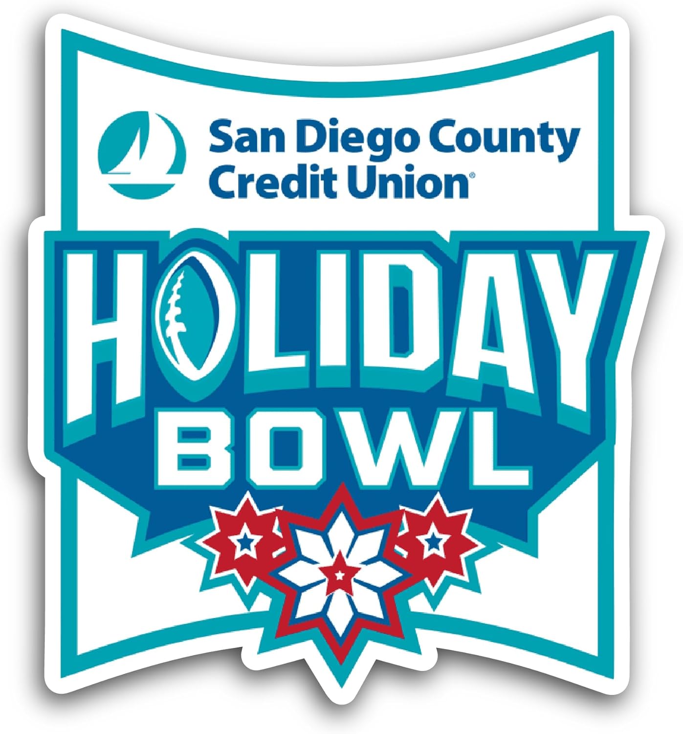 2 (Pieces) 3" and 5" Holiday B0wl Sticker, Waterproof Vinyl Decals for Many Purpose Like Cars, Trucks, Laptops, Phones, Windows and More