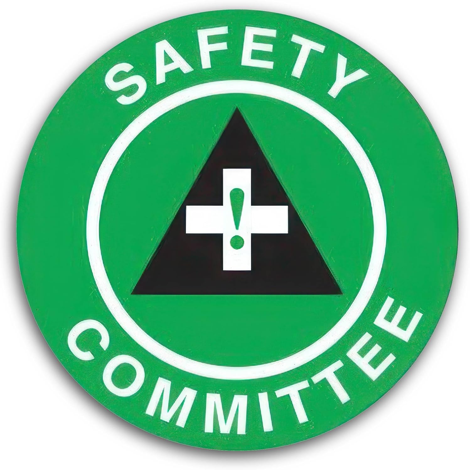 2 (Pieces) 3" and 5" Safety Committee Sticker, Waterproof Vinyl Decals for Many Purpose Like Cars, Trucks, Laptops, Phones, Windows and More