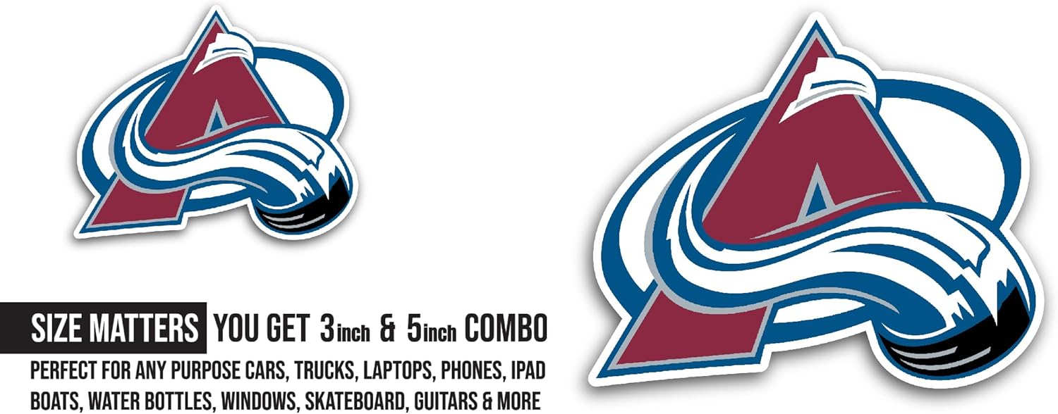 2 (Pieces) 3" and 5" Colorad0 Avalanche Sticker, Waterproof Vinyl Decals for Many Purpose Like Cars, Trucks, Laptops, Phones, Windows and More