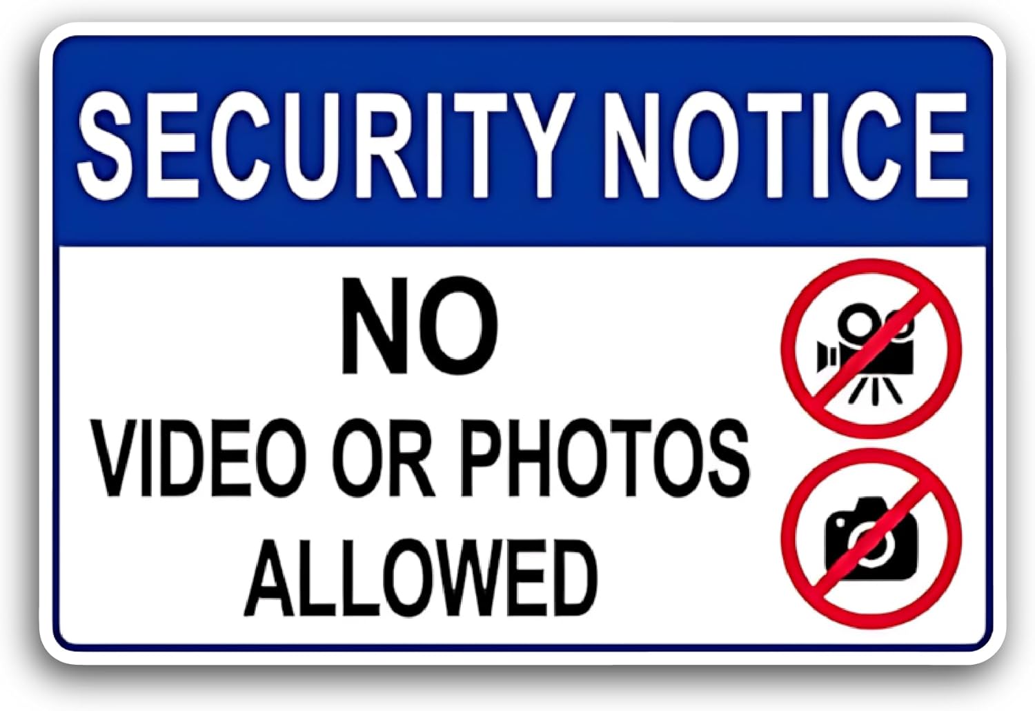 2 (Pieces) 3" and 5" Security Notice Sticker, Waterproof Vinyl Decals for Many Purpose Like Cars, Trucks, Laptops, Phones, Windows and More