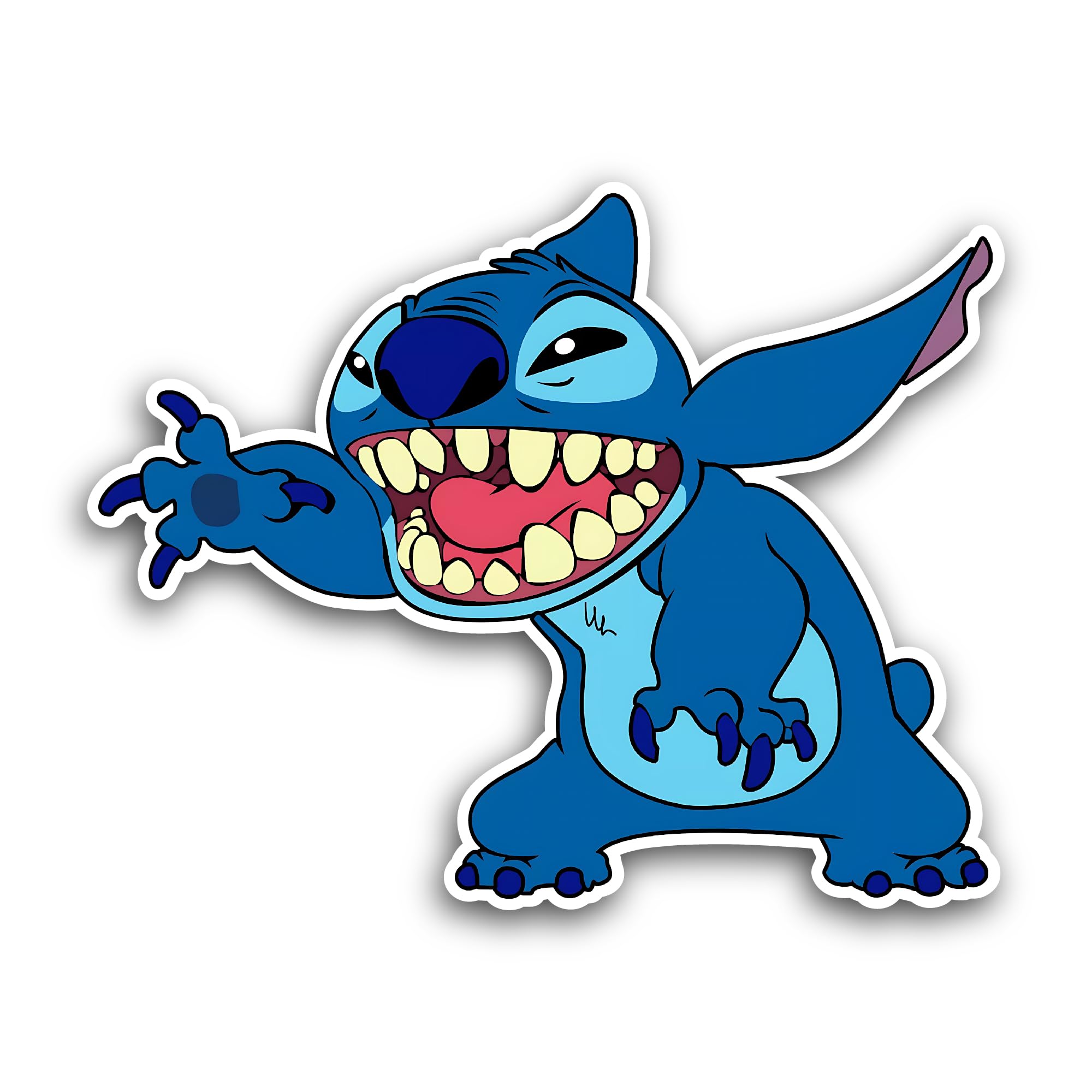 2 (Pieces) 3" and 5" Cute Stitch Sticker, Waterproof Vinyl Decals for Many Purpose Like Cars, Trucks