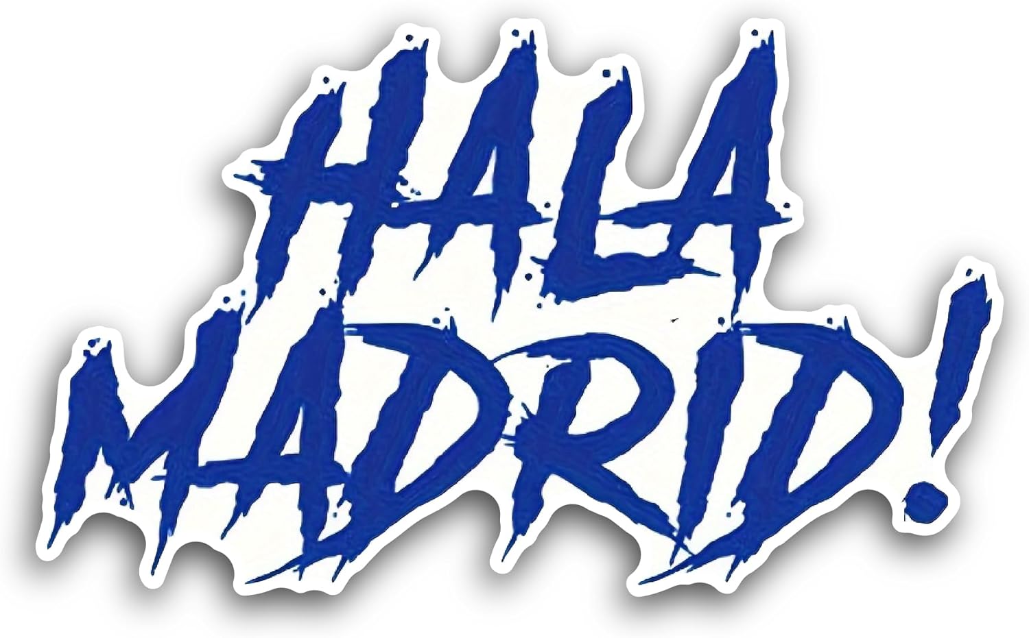 2 (Pieces) 3" and 5" Hala Madrid Sticker, Waterproof Vinyl Decals for Many Purpose Like Cars, Trucks, Laptops, Phones, Windows and More