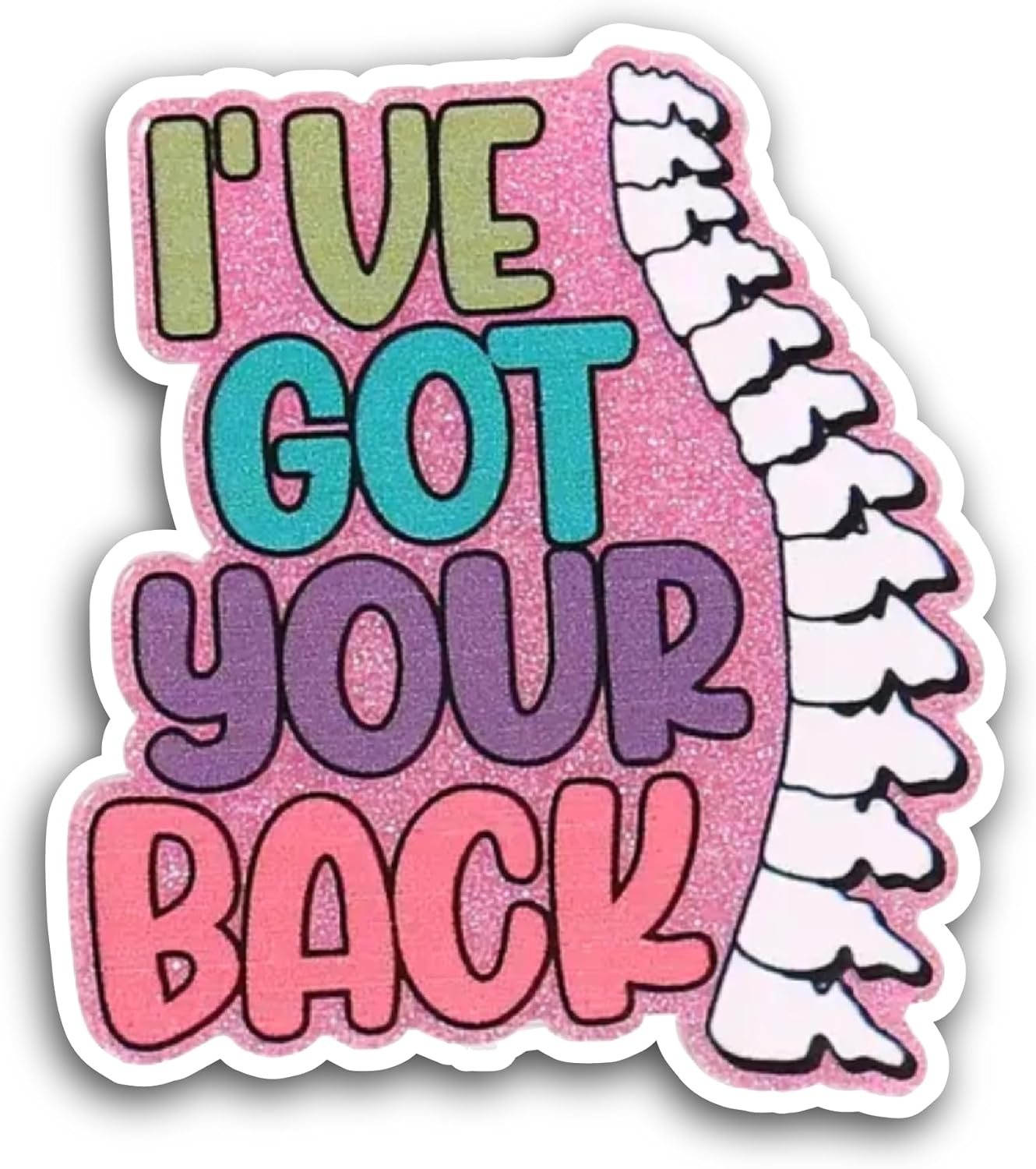 2 (Pieces) 3" and 5" I've Got Your Back Sticker, Waterproof Vinyl Decals for Many Purpose Like Cars, Trucks, Laptops, Phones, Windows and More