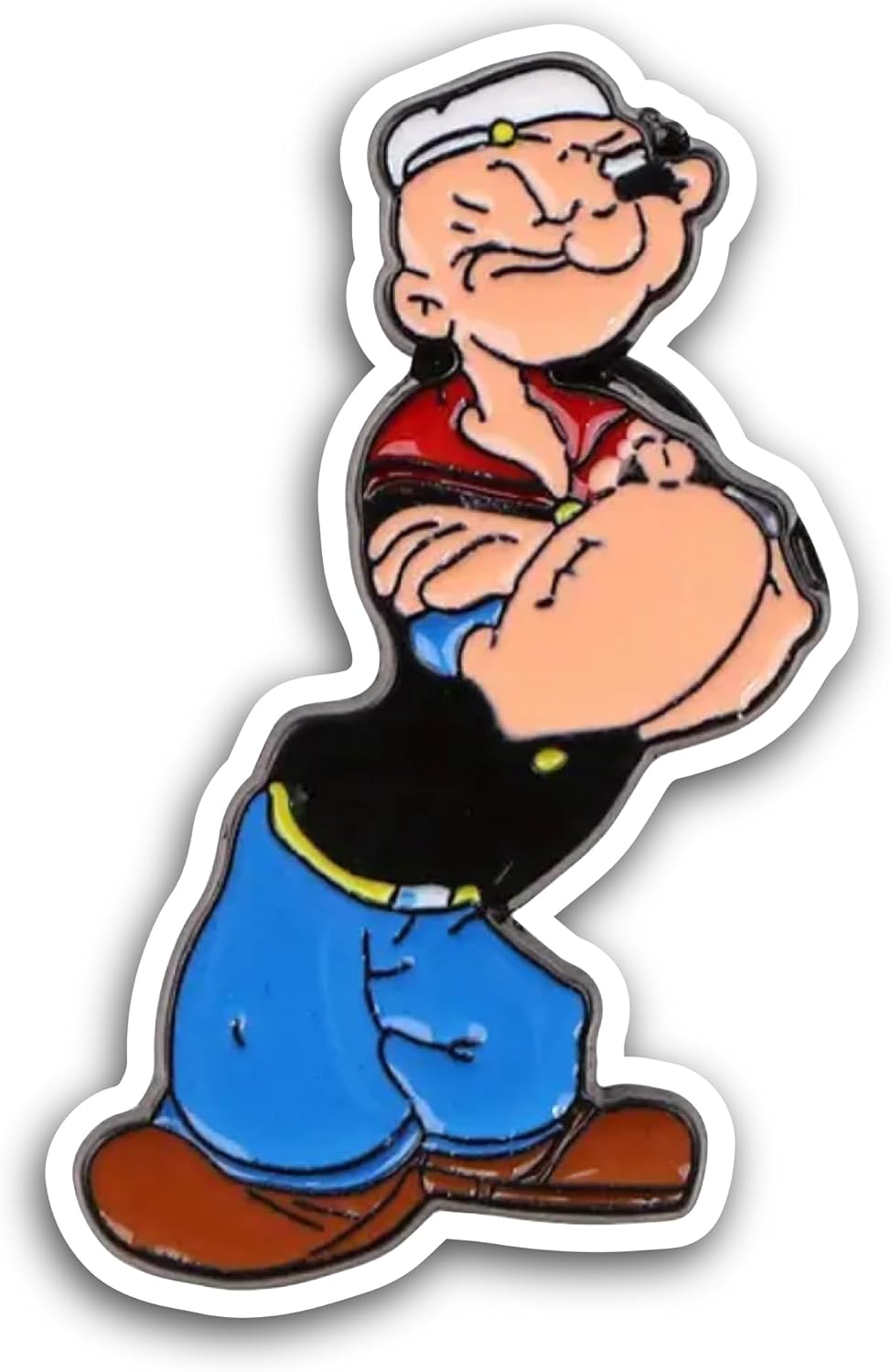 2 (Pieces) 3" and 5" Sailor Man Sticker, Waterproof Vinyl Decals for Many Purpose Like Cars, Trucks, Laptops, Phones, Windows and More