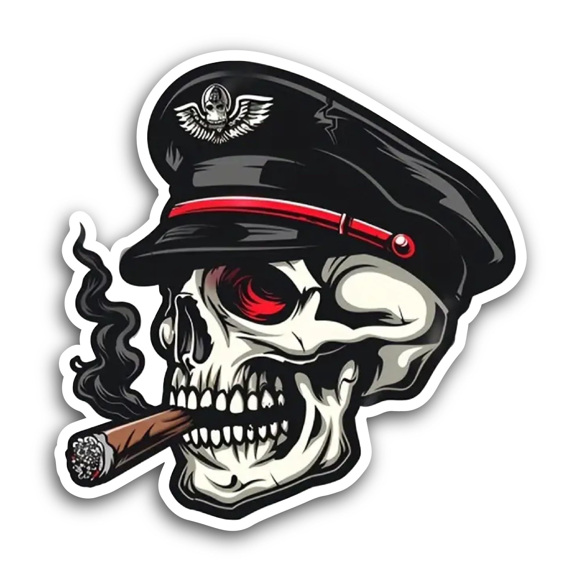 2 (Pieces) 3" and 5" Steel Howl MC Riders Unite Sticker, Waterproof Vinyl Decals for Many Purpose Li