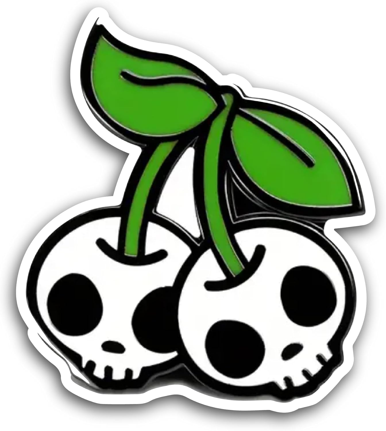 2 (Pieces) 3" and 5" Skull Cherries Sticker, Waterproof Vinyl Decals for Many Purpose Like Cars, Trucks, Laptops, Phones, Windows and More
