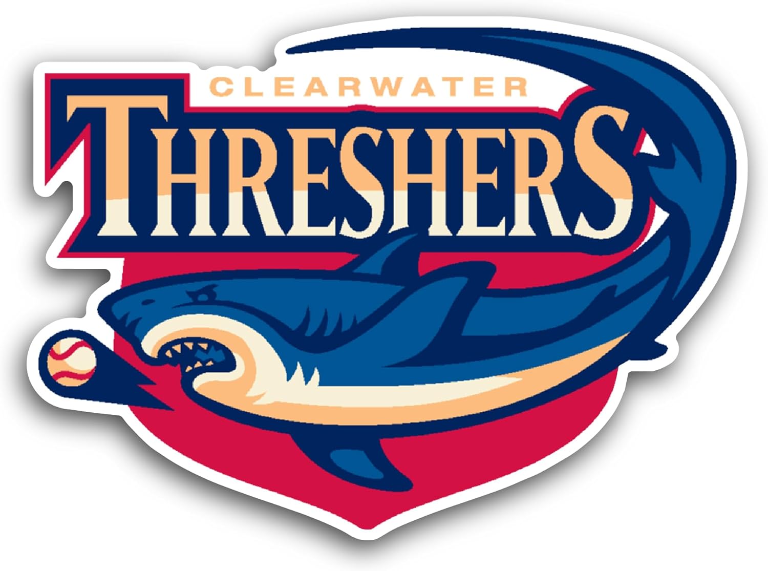 2 (Pieces) 3" and 5" Cl3arwater Threshers Sticker, Waterproof Vinyl Decals for Many Purpose Like Cars, Trucks, Laptops, Phones, Windows and More