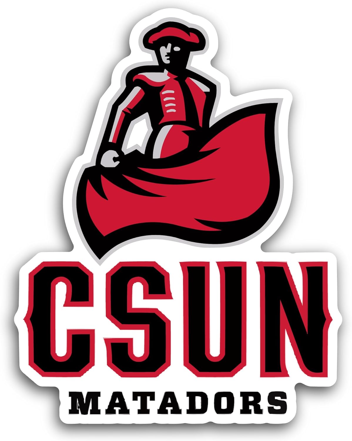 2 (Pieces) 3" and 5" CSUN M@tadors Decal Sticker, Waterproof Vinyl Decals for Many Purpose Like Cars, Trucks, Laptops, Phones, Windows and More