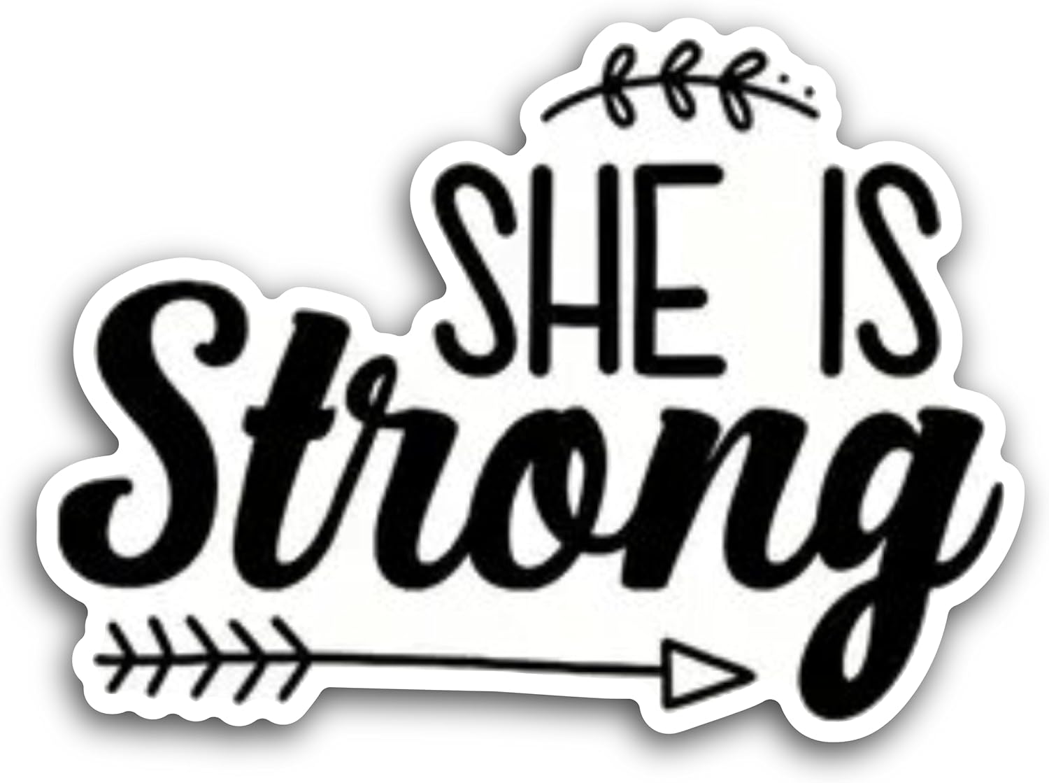 2 (Pieces) 3" and 5" She is Strong Decal Sticker, Waterproof Vinyl Decals for Many Purpose Like Cars, Trucks, Laptops, Phones, Windows and More