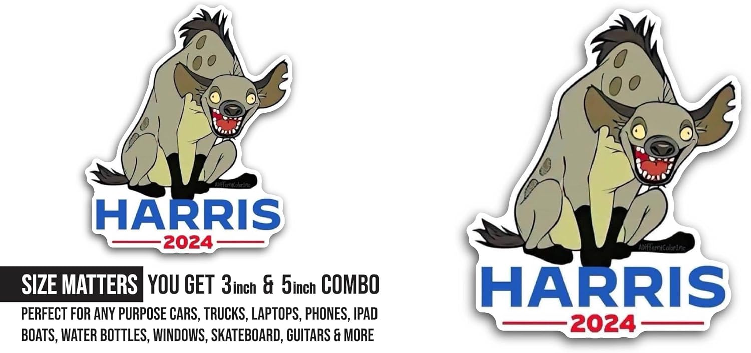 2 (Pieces) 3" and 5" Harris Sticker, Waterproof Vinyl Decals for Many Purpose Like Cars, Trucks, Laptops, Phones, Windows and More
