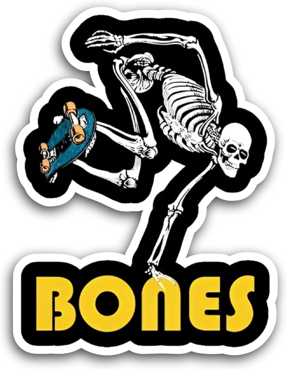 2 (Pieces) 3" and 5" Bones Sticker, Waterproof Vinyl Decals for Many Purpose Like Cars, Trucks, Laptops, Phones, Windows and More