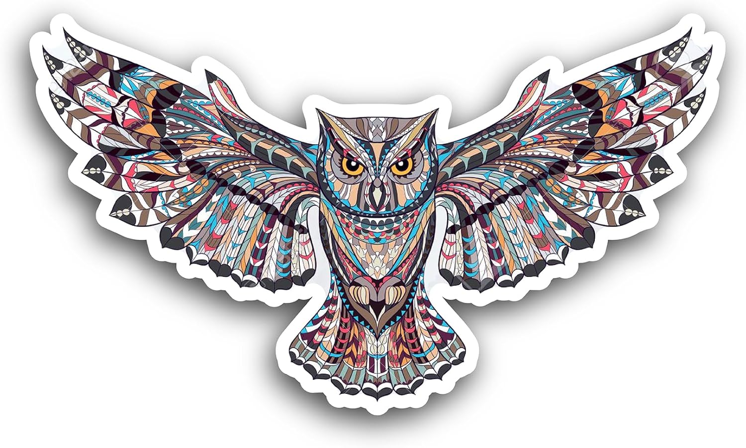 2 (Pieces) 3" and 5" Owl Decal Sticker, Waterproof Vinyl Decals for Many Purpose Like Cars, Trucks, Laptops, Phones, Windows and More