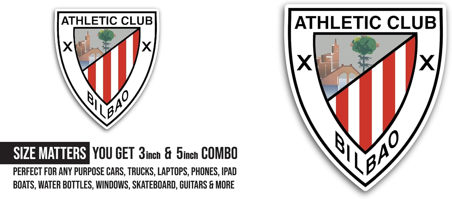 2 (Pieces) 3" and 5" Athl3tic Club Sticker, Waterproof Vinyl Decals for Many Purpose Like Cars, Trucks, Laptops, Phones, Windows and More