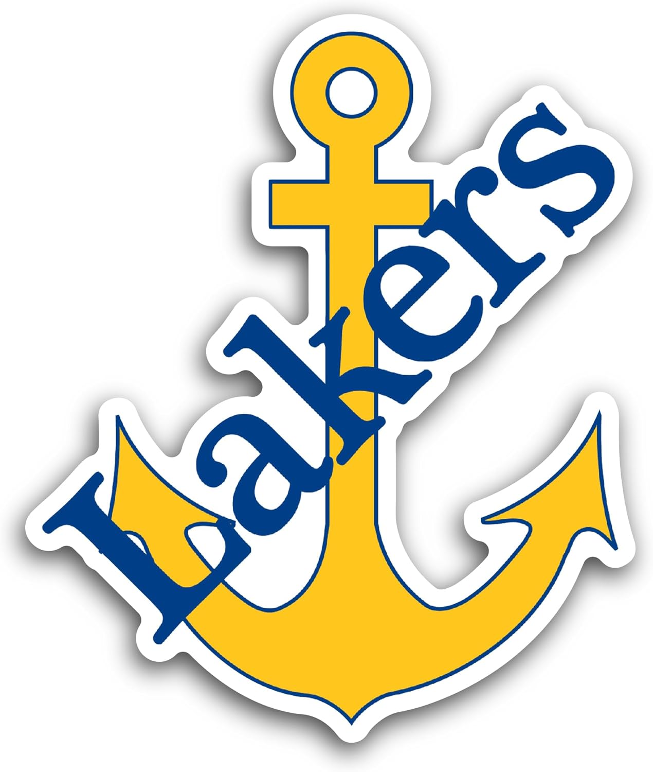 2 (Pieces) 3" and 5" L@ke Superi0r State Lakers Sticker, Waterproof Vinyl Decals for Many Purpose Like Cars, Trucks, Laptops, Phones, Windows and More