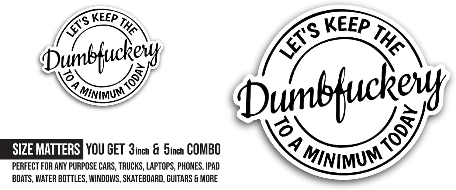 2 (Pieces) 3" and 5" Lets Keep The Sticker, Waterproof Vinyl Decals for Many Purpose Like Cars, Trucks, Laptops, Phones, Windows and More