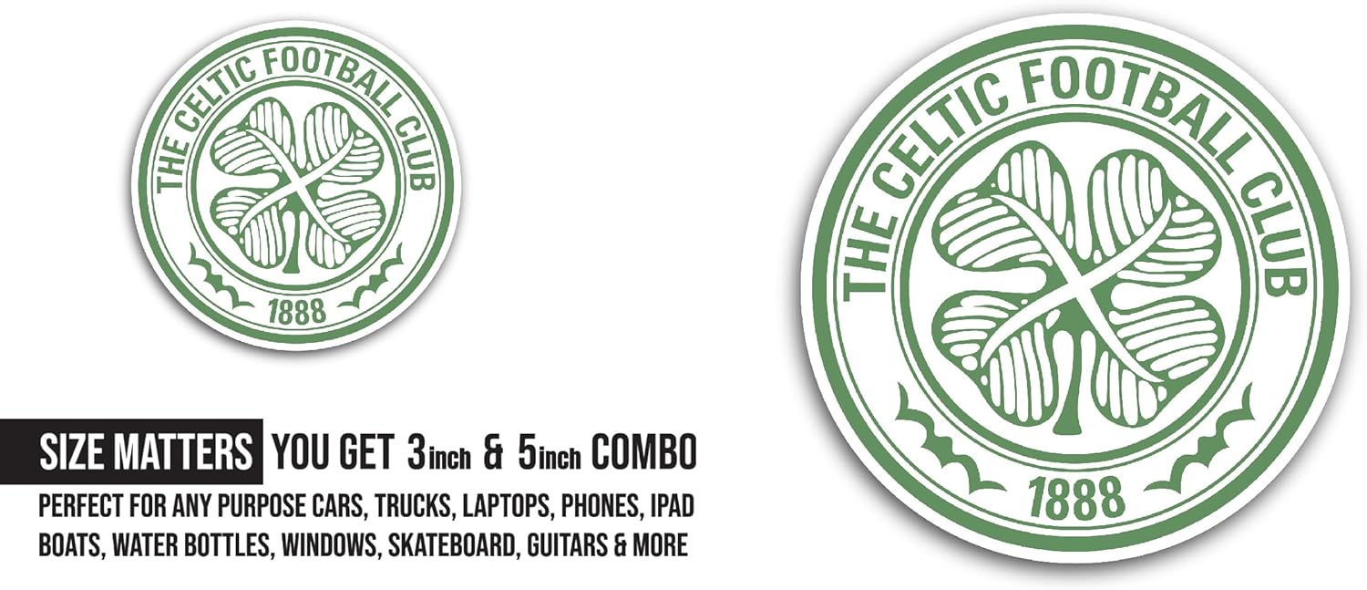 2 (Pieces) 3" and 5" Celtic Sticker, Waterproof Vinyl Decals for Many Purpose Like Cars, Trucks, Laptops, Phones, Windows and More