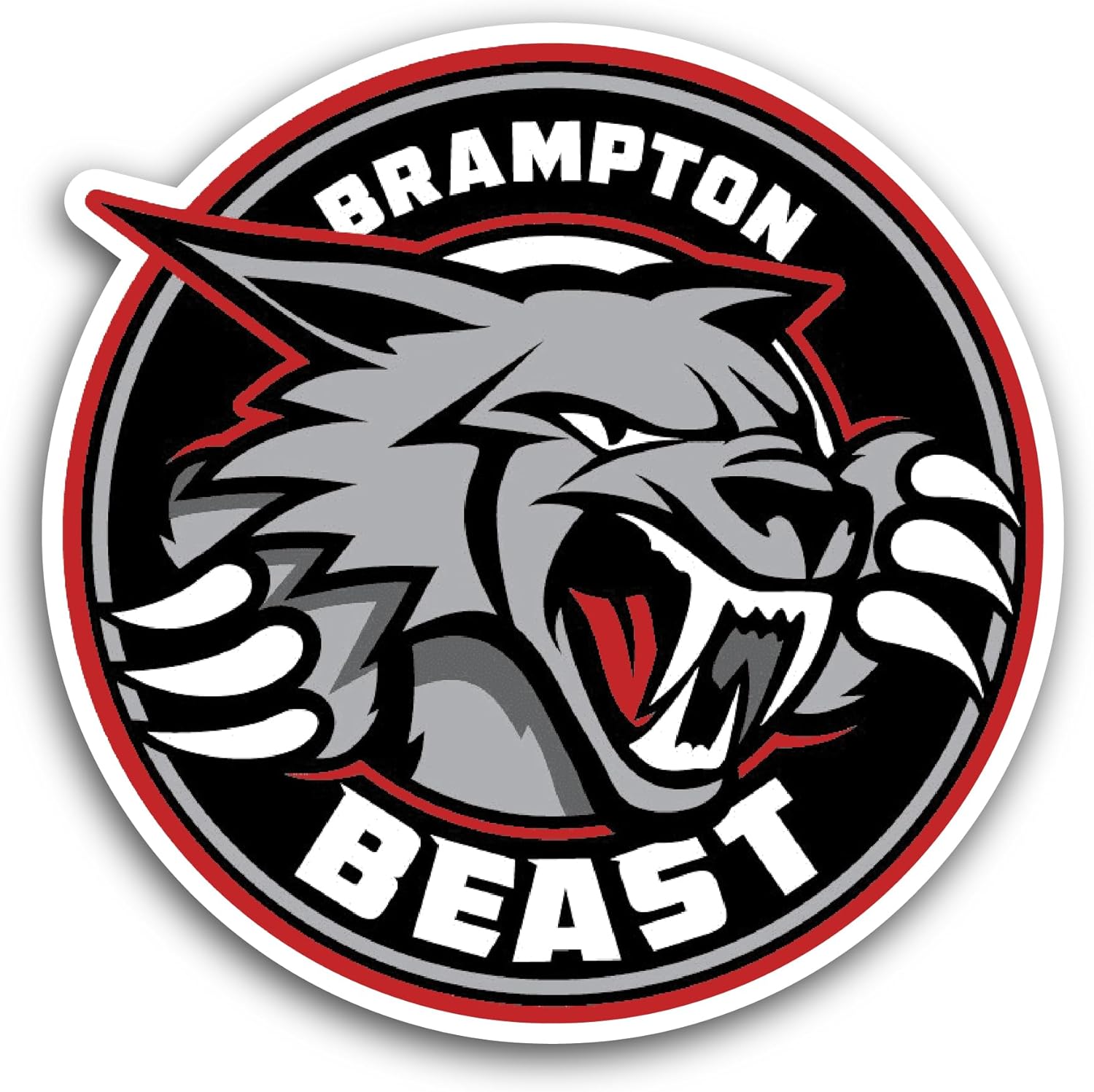 2 (Pieces) 3" and 5" Brampt0n Beast Sticker, Waterproof Vinyl Decals for Many Purpose Like Cars, Trucks, Laptops, Phones, Windows and More