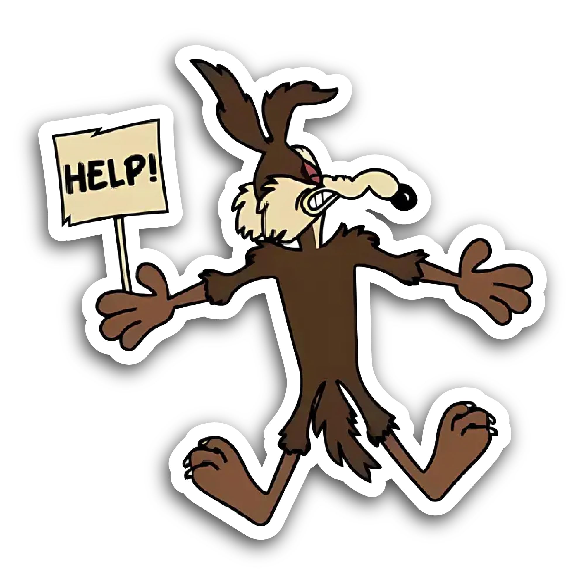 2 (Pieces) 3" and 5" Help Text Sticker, Waterproof Vinyl Decals for Many Purpose Like Cars, Trucks, 