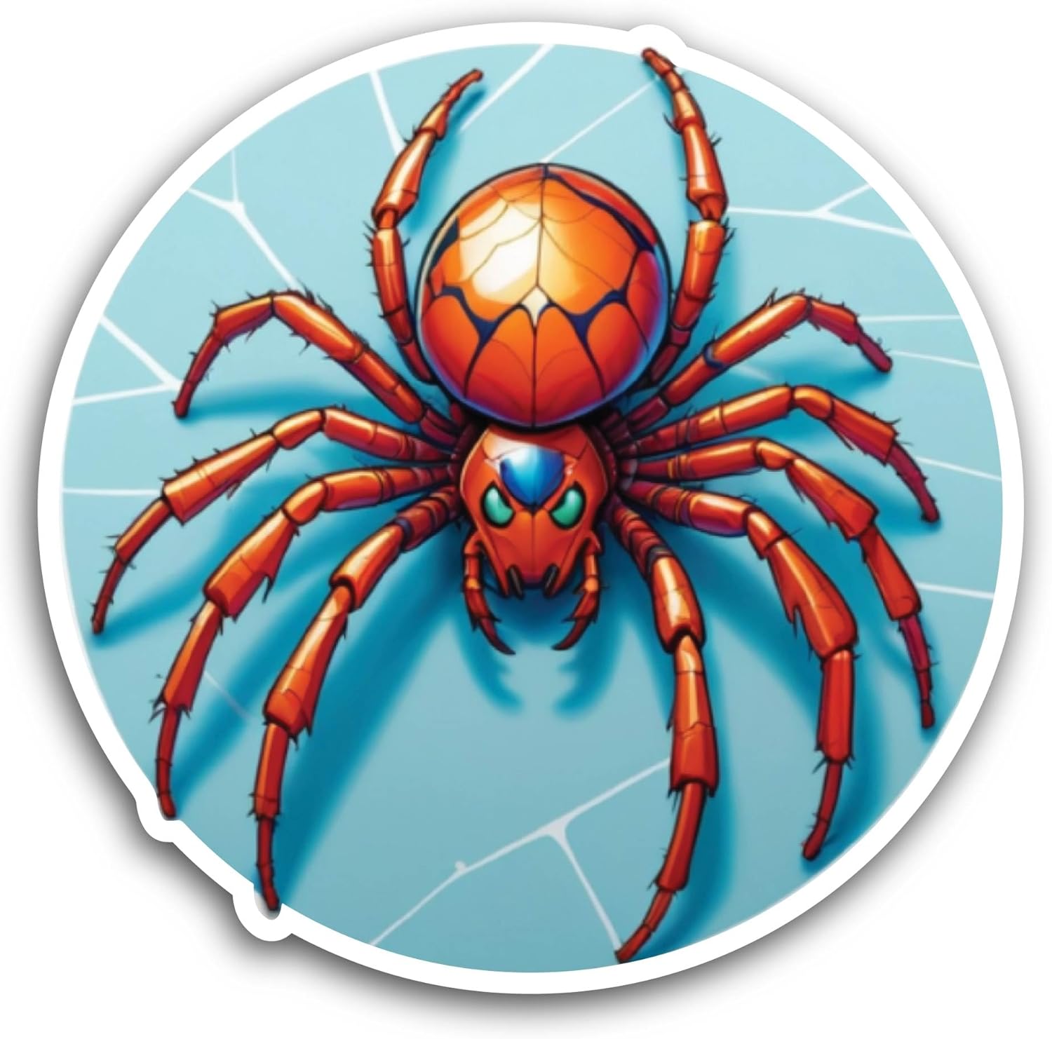 2 (Pieces) 3" and 5" Red Spider Sticker, Waterproof Vinyl Decals for Many Purpose Like Cars, Trucks, Laptops, Phones, Windows and More