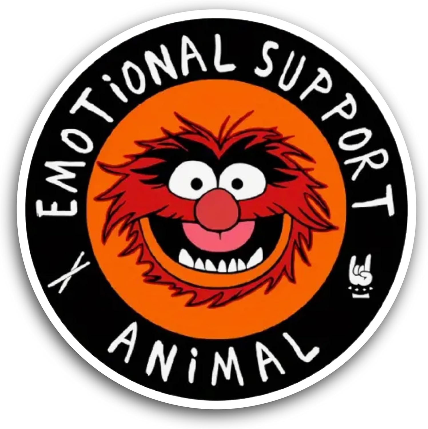2 (Pieces) 3" and 5" Emotional Support Sticker, Waterproof Vinyl Decals for Many Purpose Like Cars, Trucks, Laptops, Phones, Windows and More