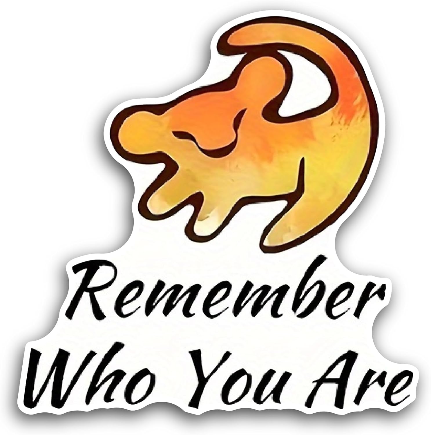 2 (Pieces) 3" and 5" Remember Who You are Sticker, Waterproof Vinyl Decals for Many Purpose Like Cars, Trucks, Laptops, Phones, Windows and More