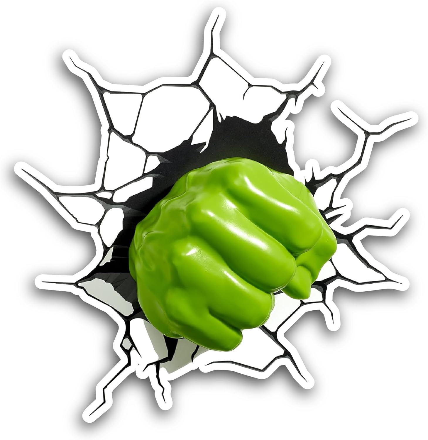 2 (Pieces) 3" and 5" Big Green Hand Sticker, Waterproof Vinyl Decals for Many Purpose Like Cars, Trucks, Laptops, Phones, Windows and More