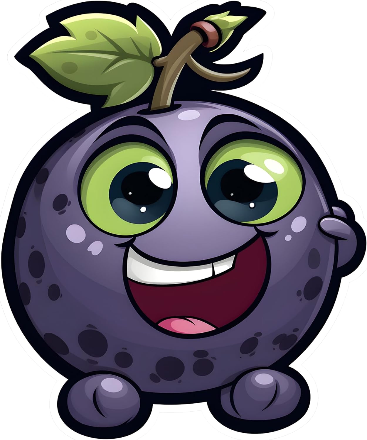 Inspirational Quote Smily Blueberry Fruit Motivational Sticker Vinyl Decal Motivation Stickers- 5" Vinyl Sticker Waterproof