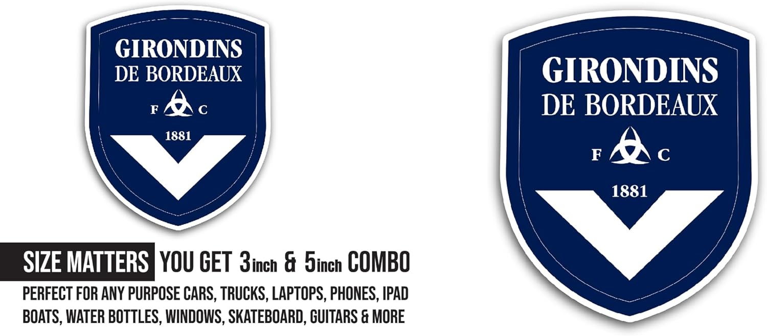 2 (Pieces) 3" and 5" Gir0ndins Sticker, Waterproof Vinyl Decals for Many Purpose Like Cars, Trucks, Laptops, Phones, Windows and More