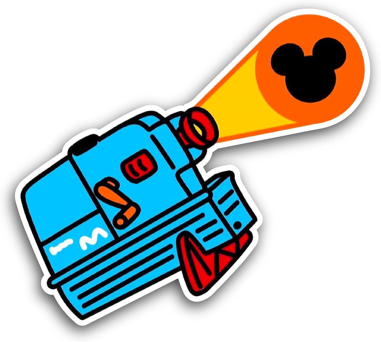 2 (Pieces) 3" and 5" Cartoon Camera Sticker, Waterproof Vinyl Decals for Many Purpose Like Cars, Trucks, Laptops, Phones, Windows and More