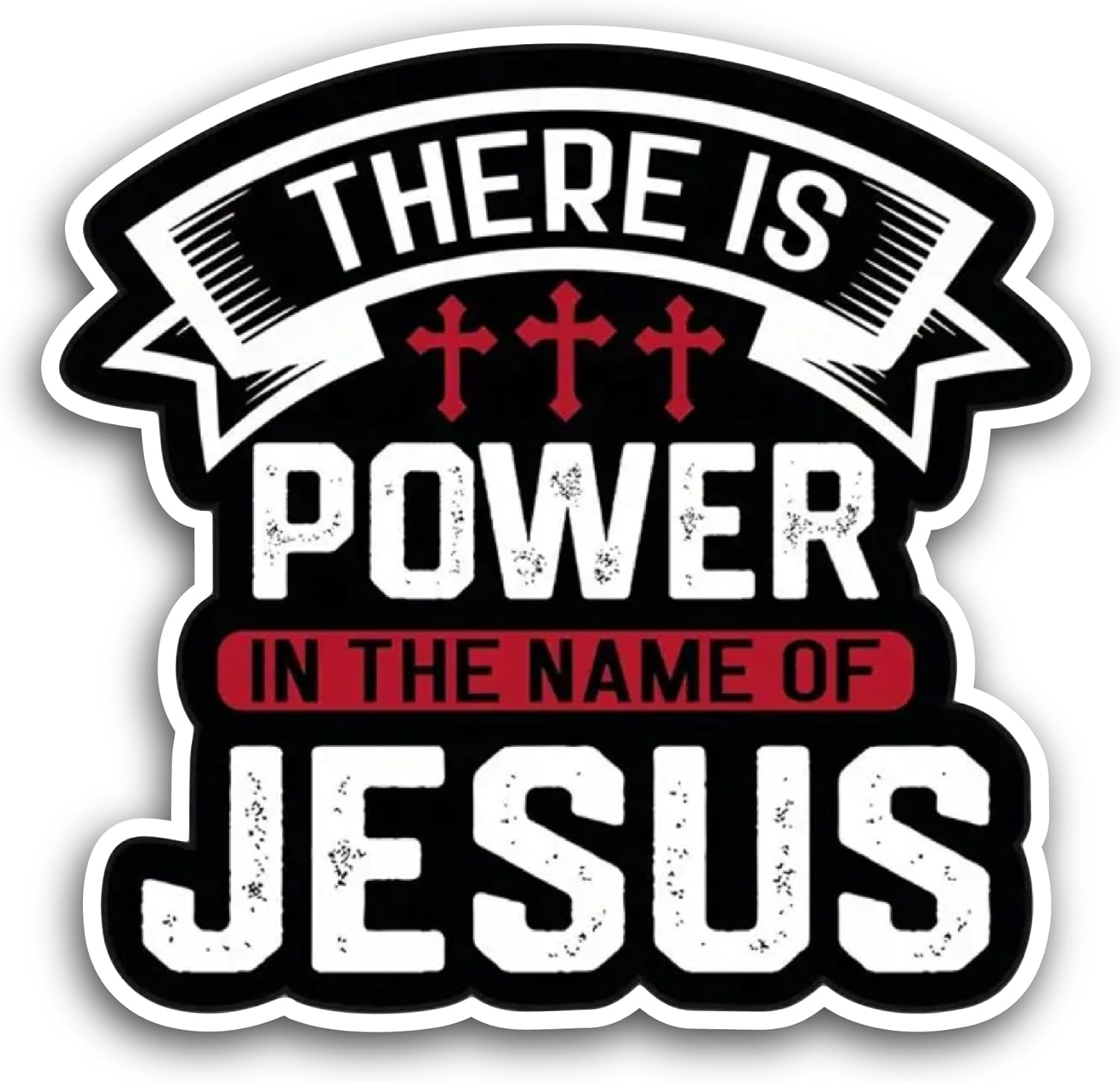 2 (Pieces) 3" and 5" There is Power Text Sticker, Waterproof Vinyl Decals for Many Purpose Like Cars, Trucks, Laptops, Phones, Windows and More