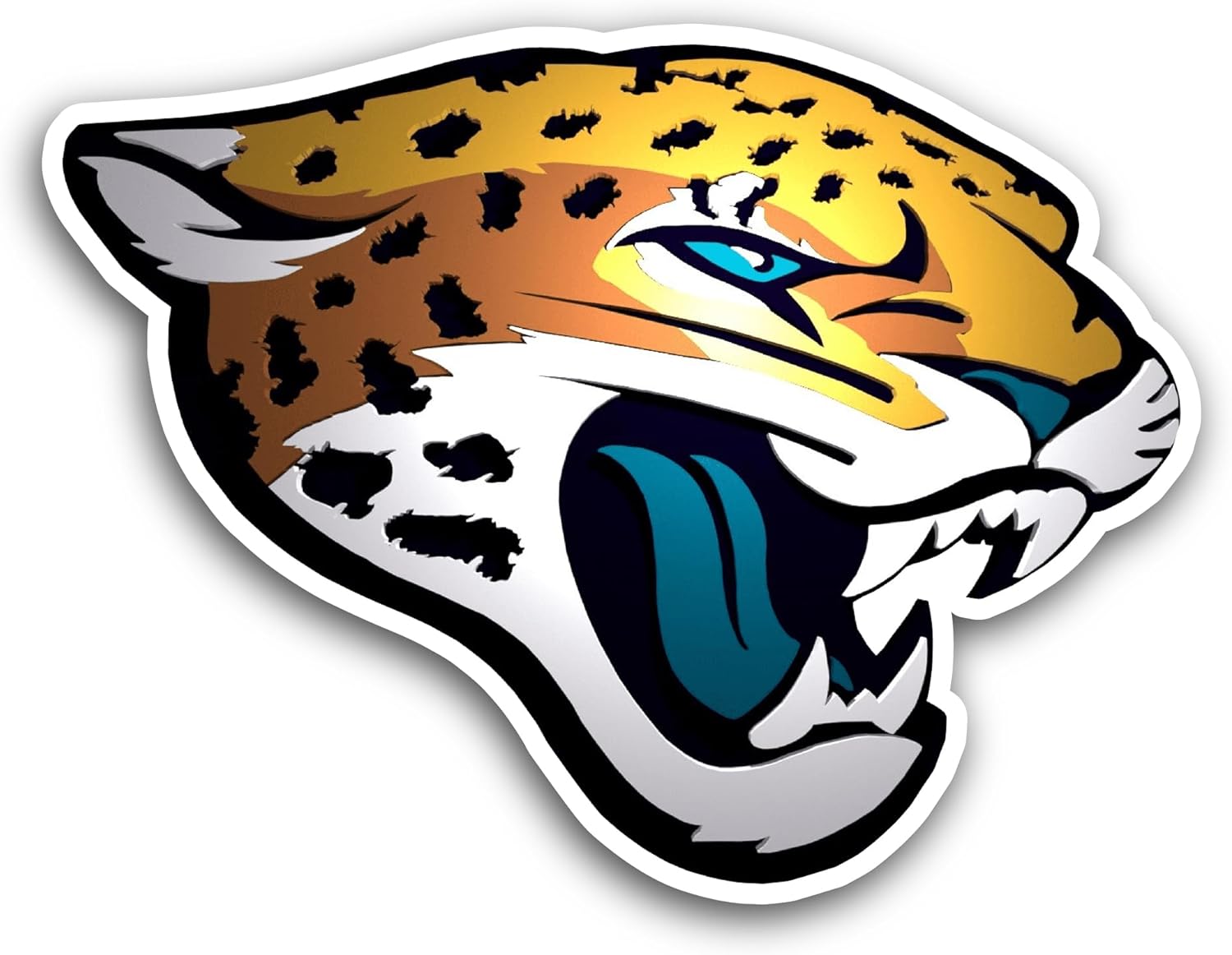 2 (Pieces) 3" and 5" Jacks0nville Jaguars Decal Sticker, Waterproof Vinyl Decals for Many Purpose Like Cars, Trucks, Laptops, Phones, Windows and More