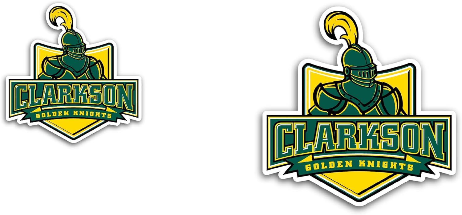 2 (Pieces) 3" and 5" Clarks0n G0lden Knights Sticker, Waterproof Vinyl Decals for Many Purpose Like Cars, Trucks, Laptops, Phones, Windows and More