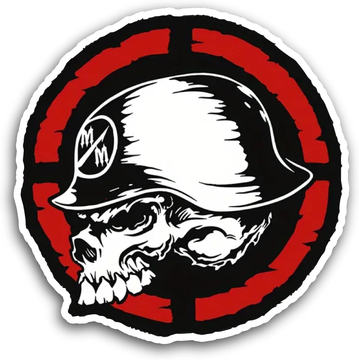 2 (Pieces) 3" and 5" Skull Logo Sticker, Waterproof Vinyl Decals for Many Purpose Like Cars, Trucks, Laptops, Phones, Windows and More