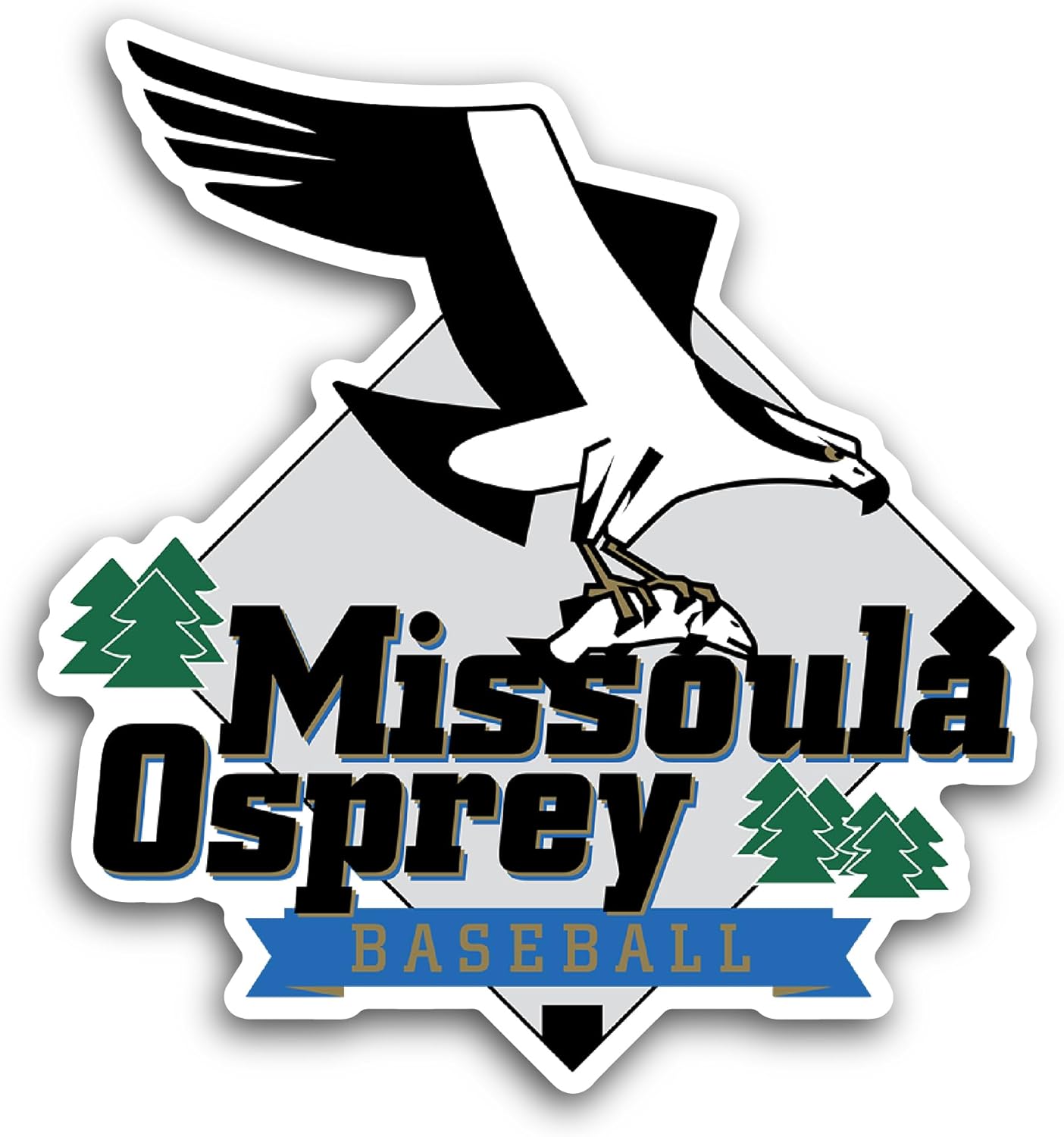 2 (Pieces) 3" and 5" Miss0ula 0sprey Decal Sticker, Waterproof Vinyl Decals for Many Purpose Like Cars, Trucks, Laptops, Phones, Windows and More