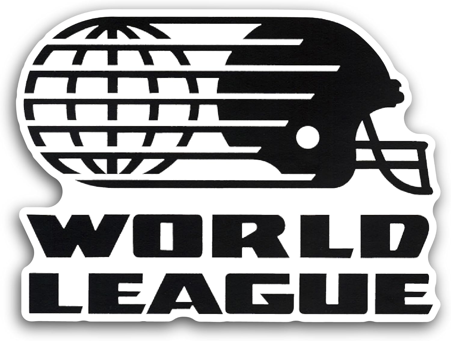 2 (Pieces) 3" and 5" W0rld League Sticker, Waterproof Vinyl Decals for Many Purpose Like Cars, Trucks, Laptops, Phones, Windows and More