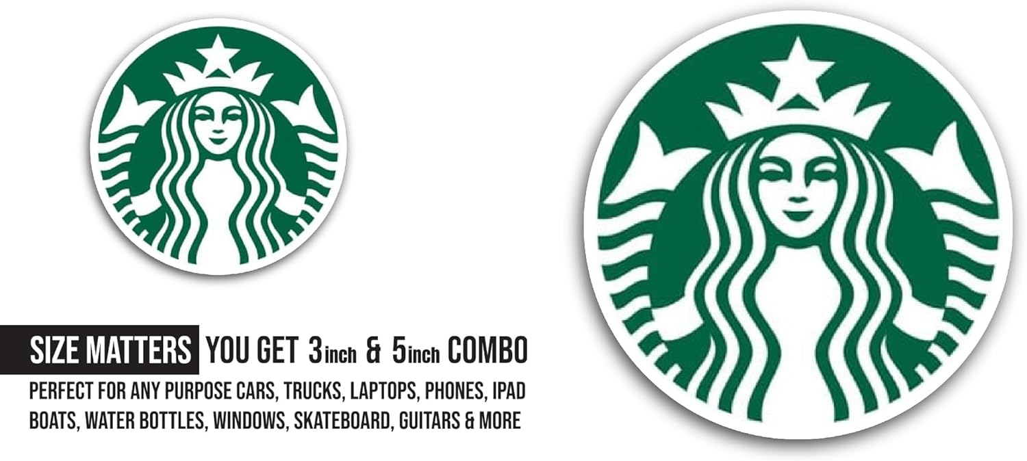 2 (Pieces) 3" and 5" Women Art in Green Background Sticker, Waterproof Vinyl Decals for Many Purpose Like Cars, Trucks, Laptops, Phones, Windows and More