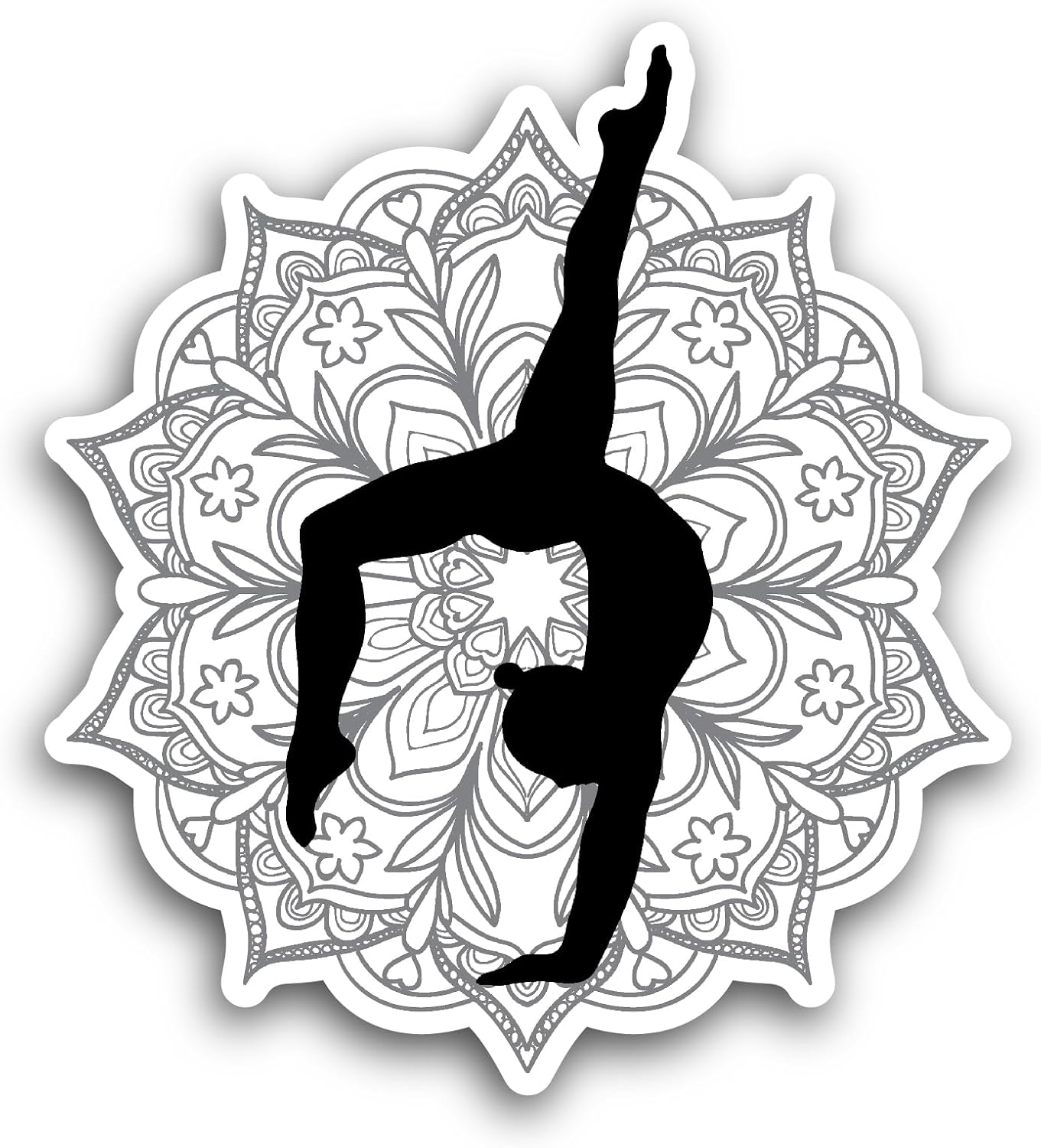 2 (Pieces) 3" and 5" Gymnastics Decal Sticker, Waterproof Vinyl Decals for Many Purpose Like Cars, Trucks, Laptops, Phones, Windows and More