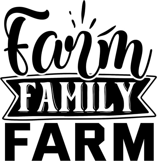 Inspirational Quote "Farm Family Farm" Motivational Sticker Vinyl Decal Motivation Stickers- 5" Vinyl Sticker Waterproof