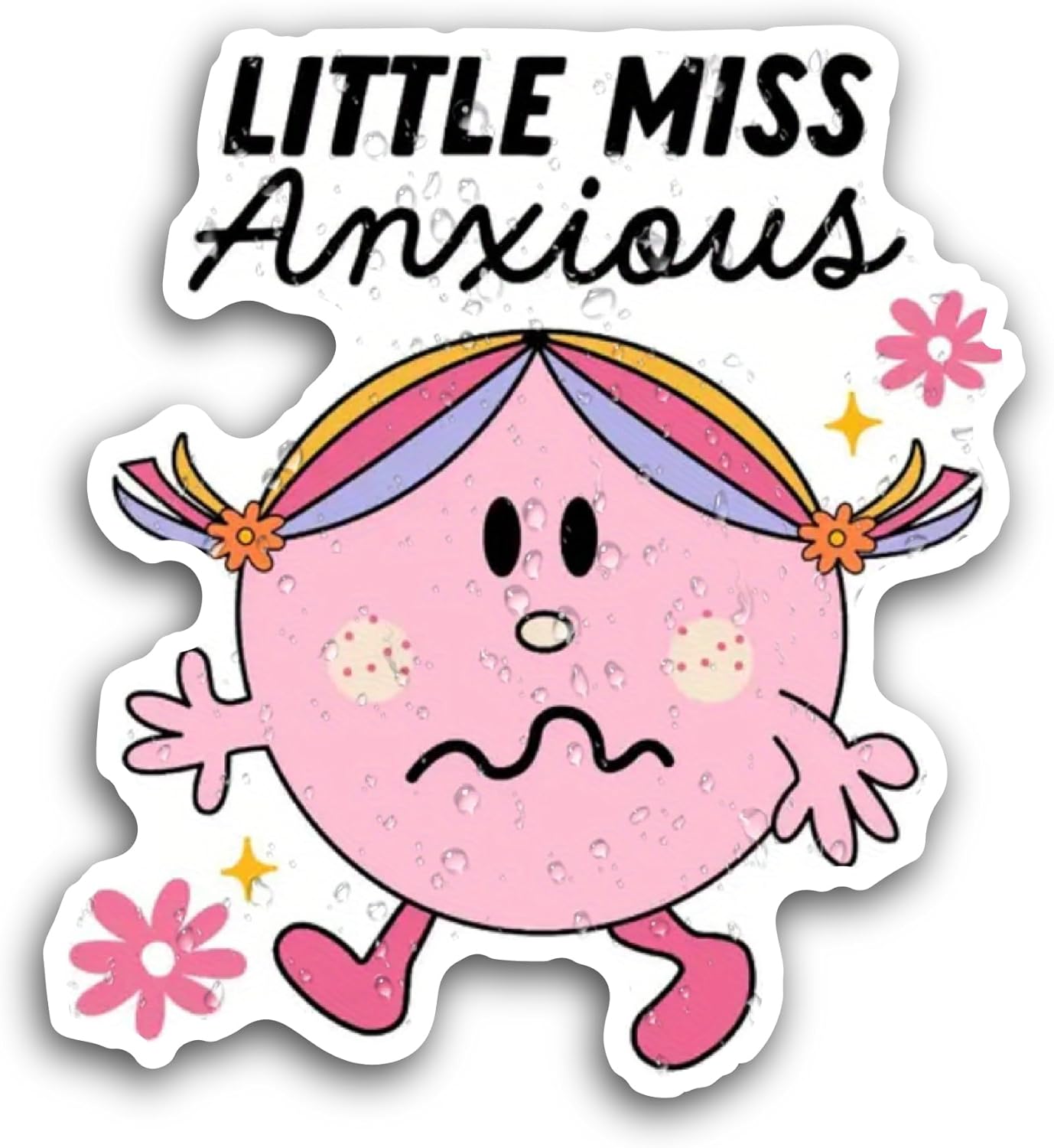 2 (Pieces) 3" and 5" Little Miss Sticker, Waterproof Vinyl Decals for Many Purpose Like Cars, Trucks, Laptops, Phones, Windows and More