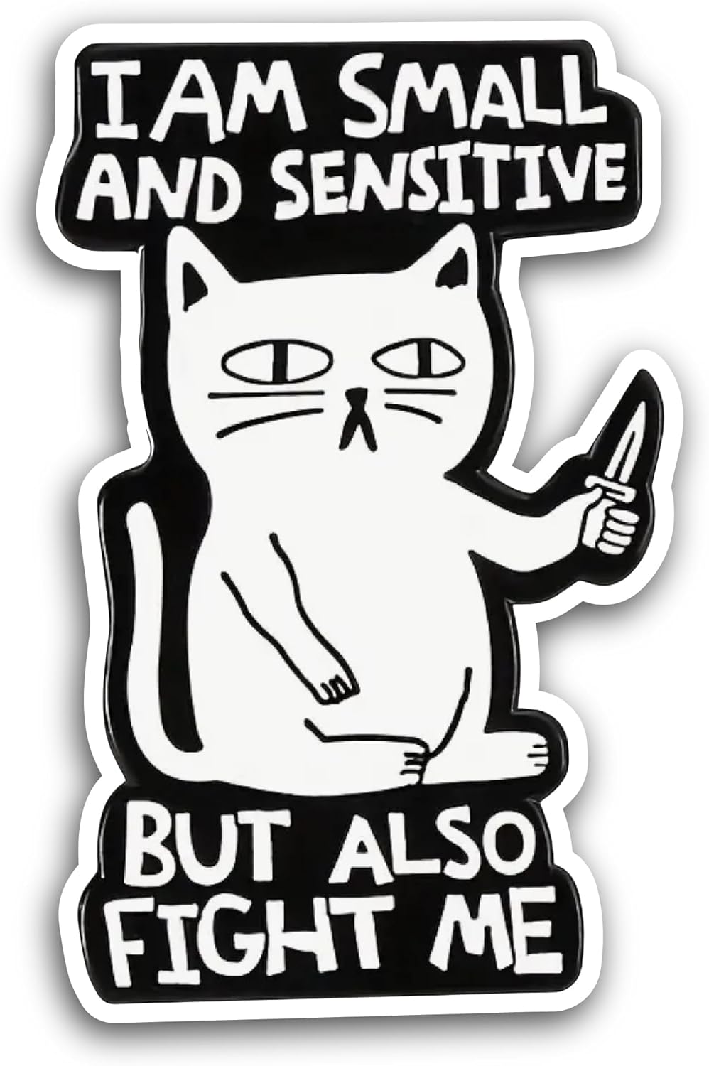 2 (Pieces) 3" and 5" I Am Small and Sensitive Sticker, Waterproof Vinyl Decals for Many Purpose Like Cars, Trucks, Laptops, Phones, Windows and More
