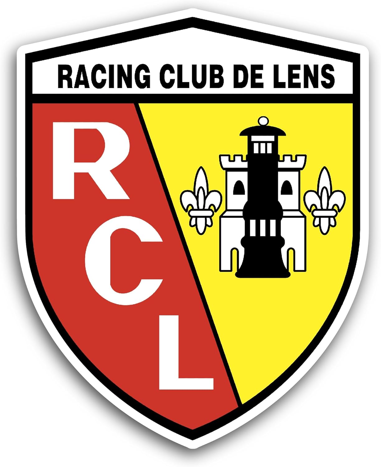 2 (Pieces) 3" and 5" Rac1ng Club D3 Lens Sticker, Waterproof Vinyl Decals for Many Purpose Like Cars, Trucks, Laptops, Phones, Windows and More