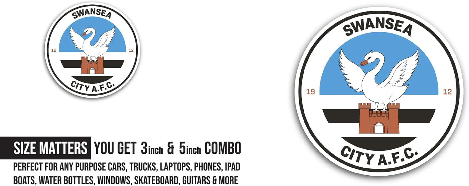 2 (Pieces) 3" and 5" Swans3a Sticker, Waterproof Vinyl Decals for Many Purpose Like Cars, Trucks, Laptops, Phones, Windows and More