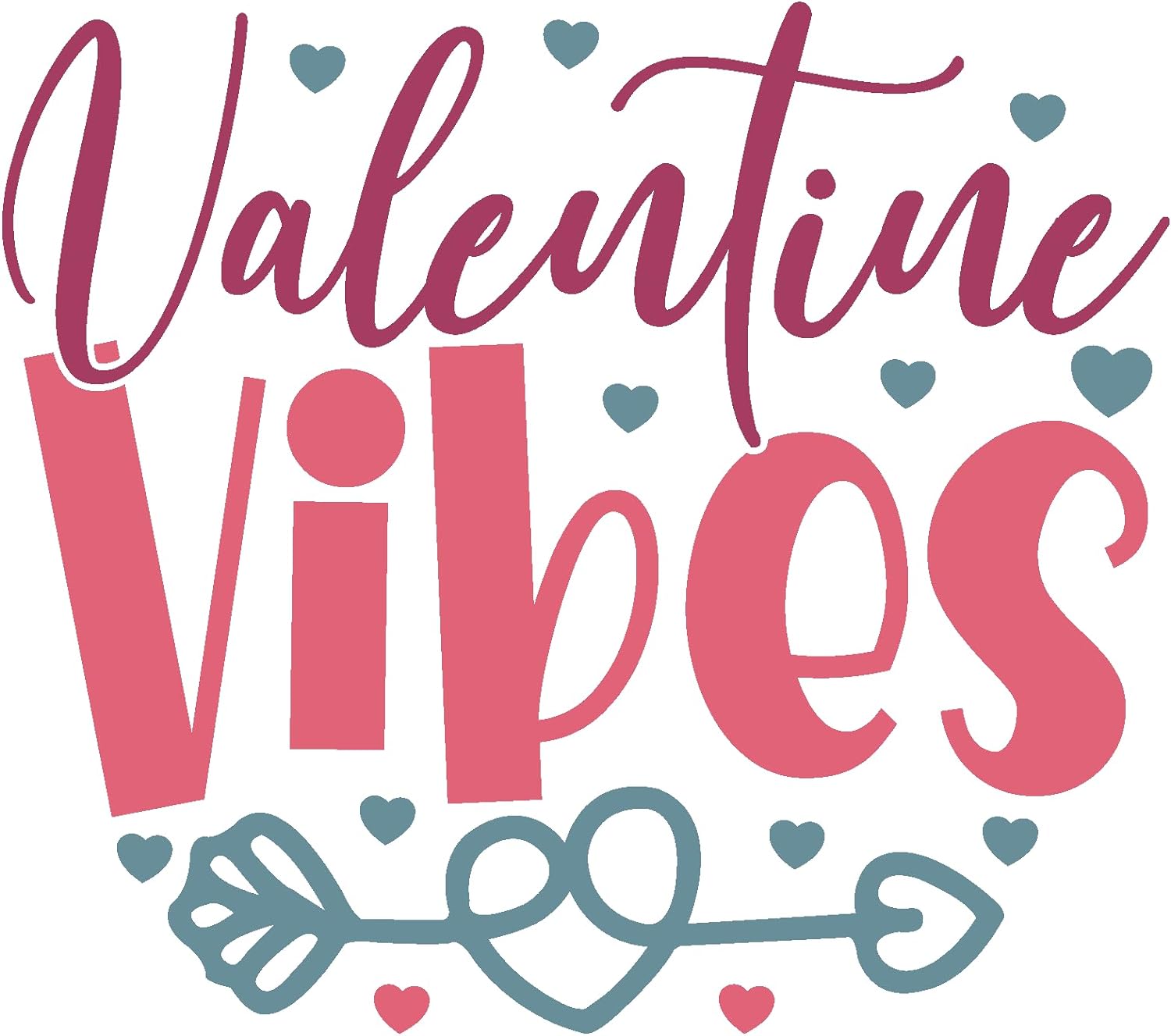 Inspirational Quote Valentine Vibes Motivational Sticker Vinyl Decal Motivation Stickers- 5" Vinyl Sticker Waterproof