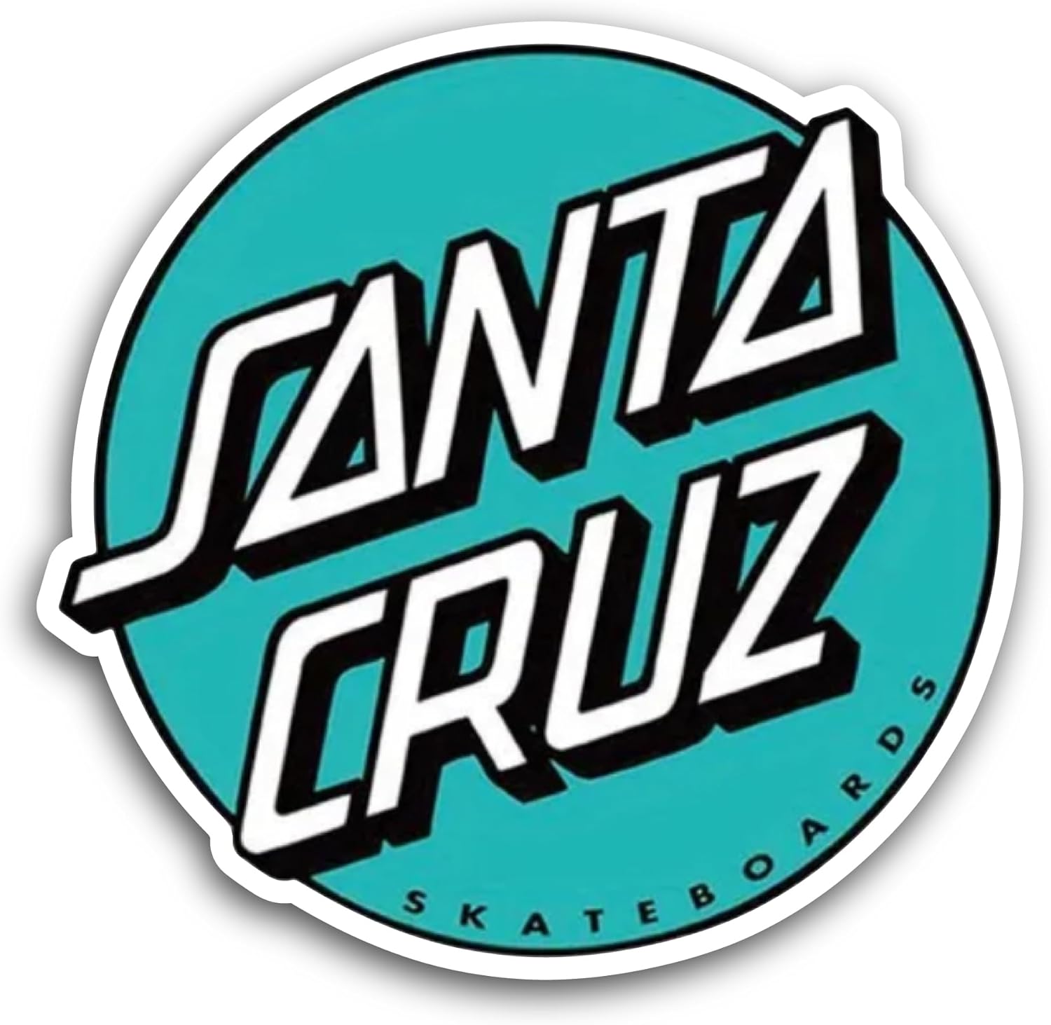 2 (Pieces) 3" and 5" S@nta Cruz Sticker, Waterproof Vinyl Decals for Many Purpose Like Cars, Trucks, Laptops, Phones, Windows and More