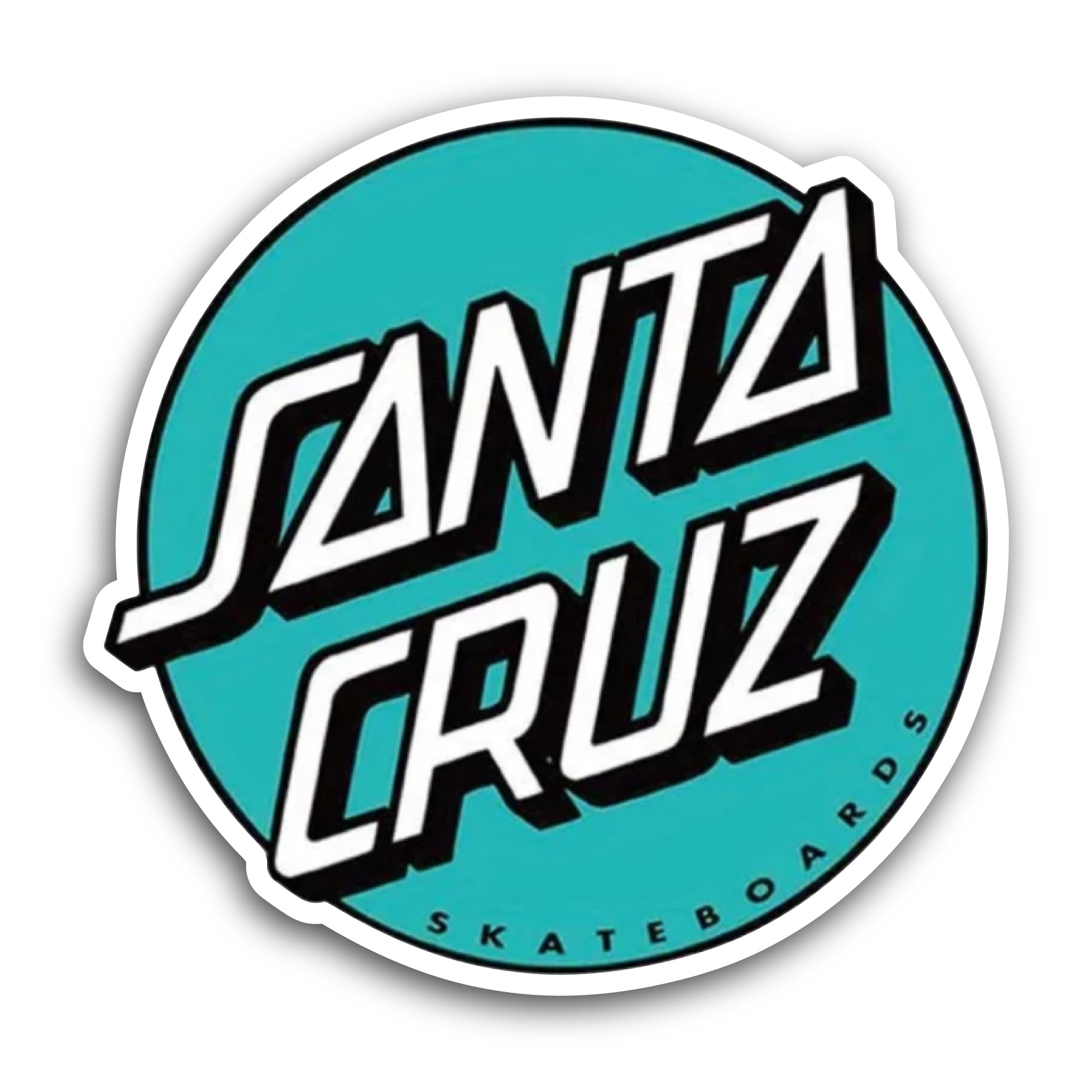 2 (Pieces) 3" and 5" S@nta Cruz Sticker, Waterproof Vinyl Decals for Many Purpose Like Cars, Trucks,