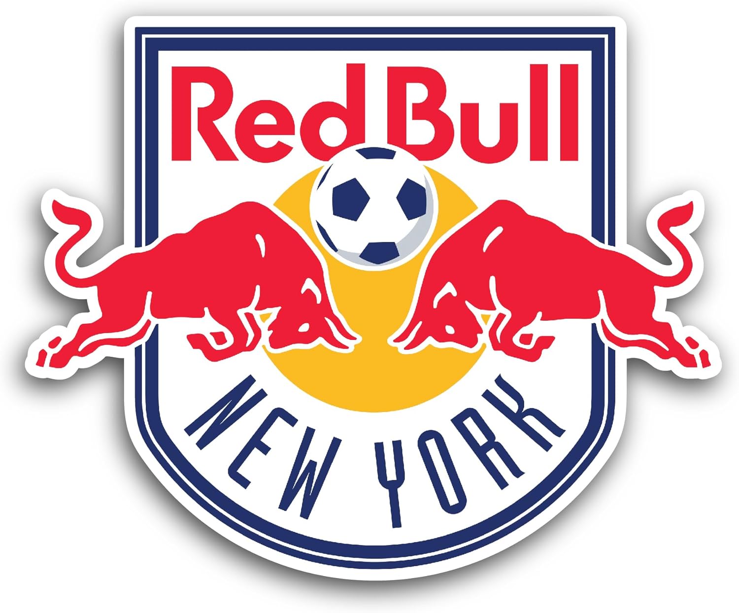 2 (Pieces) 3" and 5" New Y0rk Red Bulls Sticker, Waterproof Vinyl Decals for Many Purpose Like Cars, Trucks, Laptops, Phones, Windows and More