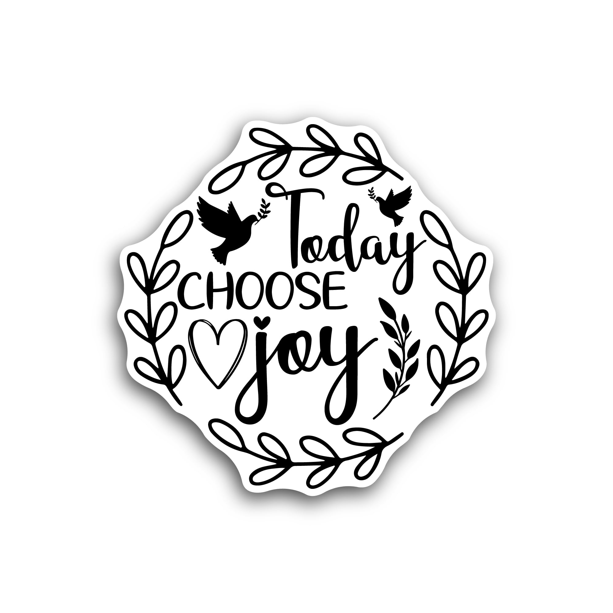 2 (Pieces) 3" and 5" Today Choose Joy Text Sticker, Waterproof Vinyl Decals for Many Purpose Like Ca